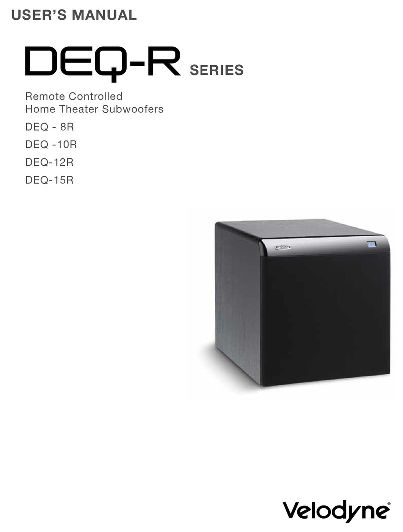 Velodyne DEQ - 8R user manual