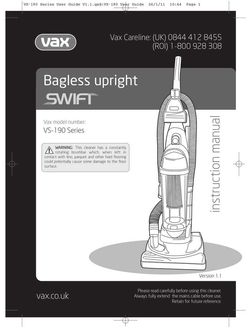 Vax VS-190 SERIES User manual Vax VS-190 SERIES User manual