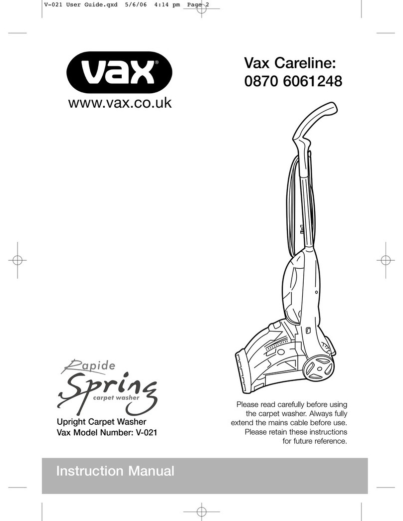 Vax Rapide Spring V-021 User manual