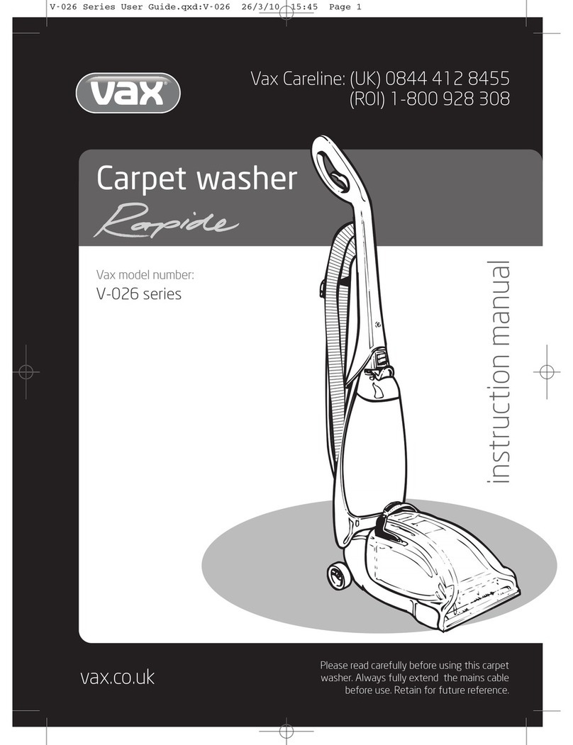 Vax V-026 SERIES User manual Vax V-026 SERIES User manual
