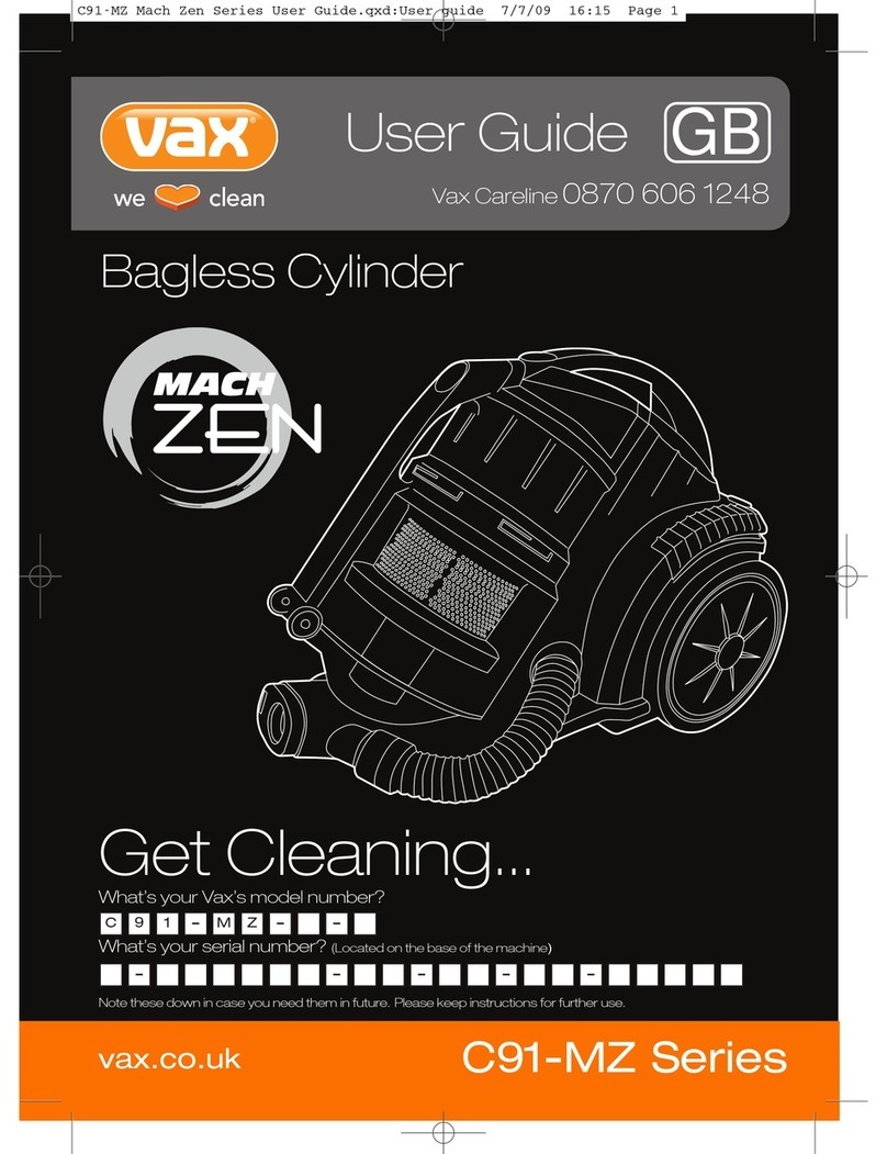 Vax C91-MZ SERIES User manual