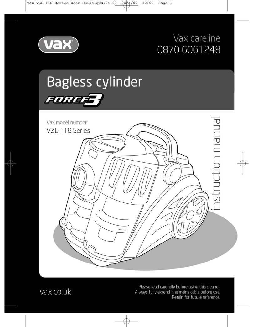 Vax VZL-118 SERIES User manual