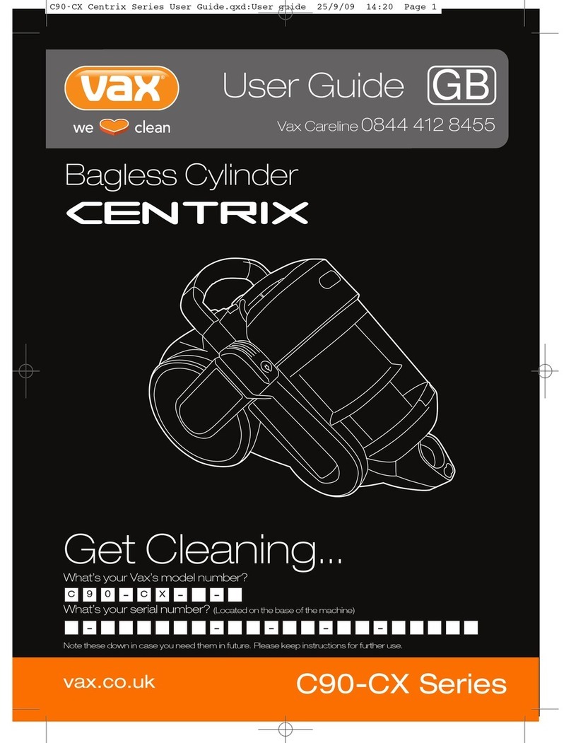 Vax C90-CX SERIES User manual