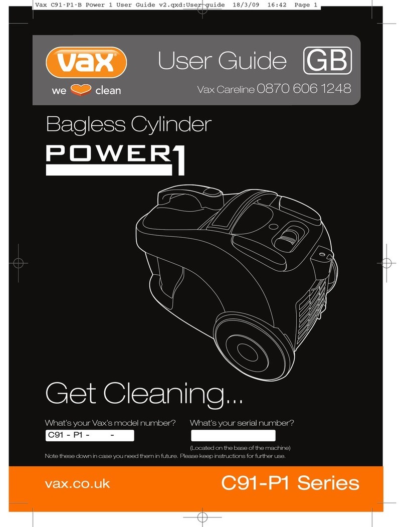 Vax C91-P1 SERIES User manual Vax C91-P1 SERIES User manual