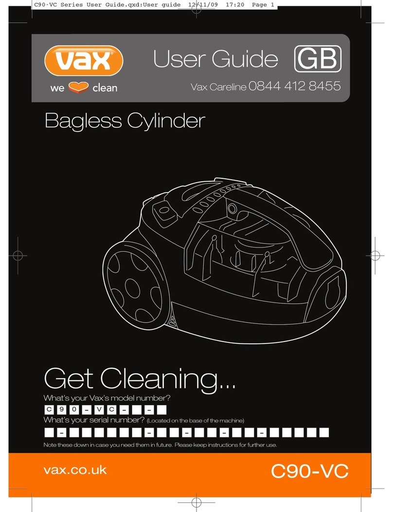 Vax C90-VC User manual