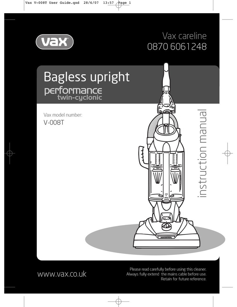 Vax V-008T User manual