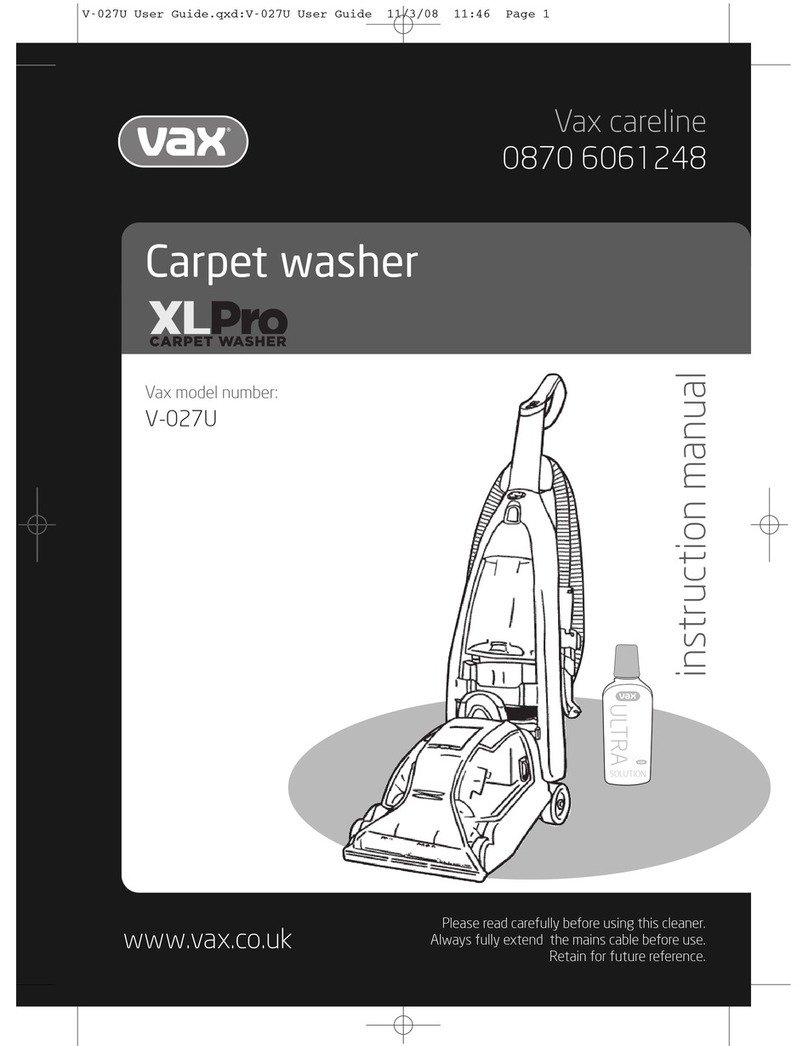Vax V-027U User manual