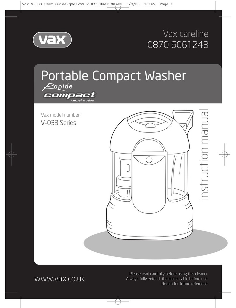 Vax V-033 SERIES User manual