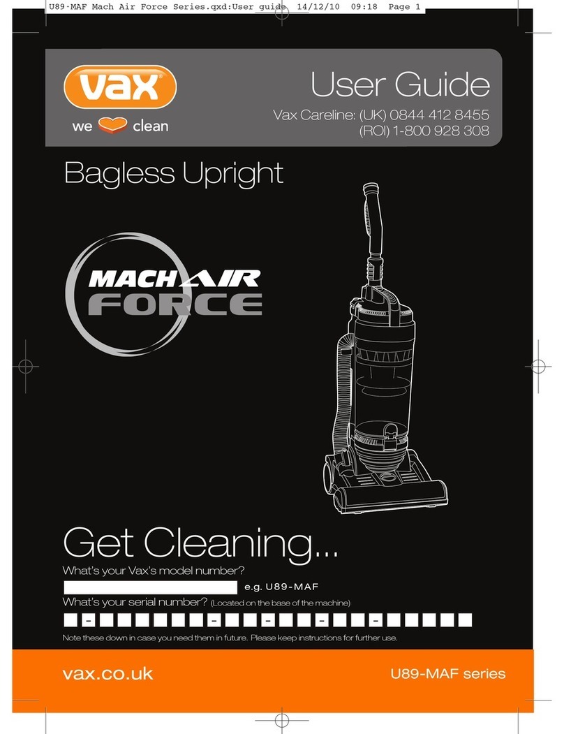 Vax U89-MAF SERIES User manual