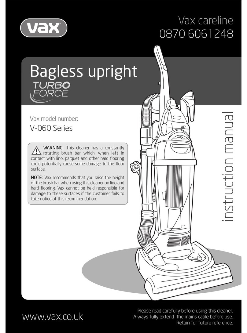Vax V-060 SERIES User manual