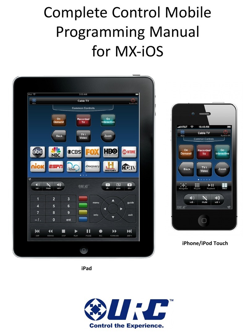 Universal Remote Control Complete Control Mobile Programming manual