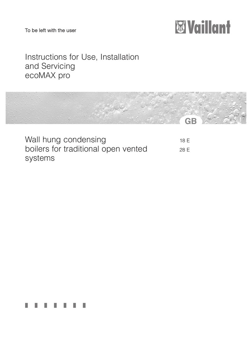 Vaillant ecoMAX pro SERIES Instructions for use installation and servicing