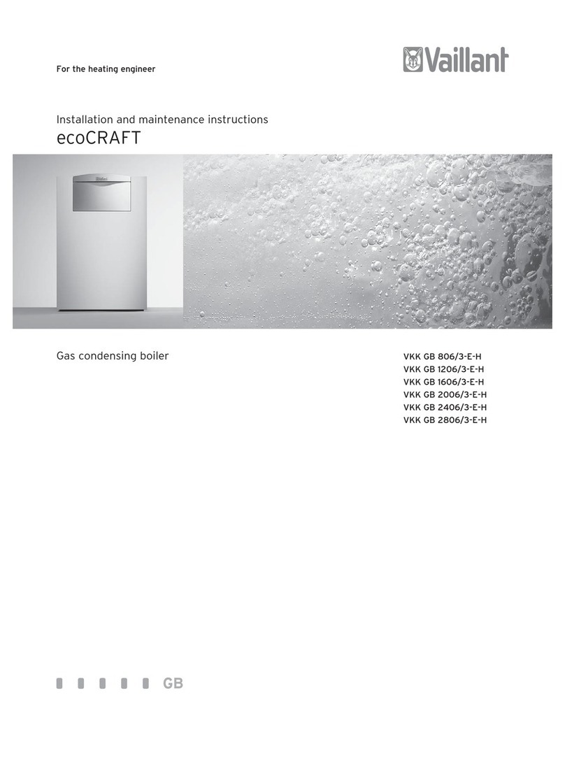 Vaillant ecoCRAFT VKK GB SERIES Installation and maintenance instructions