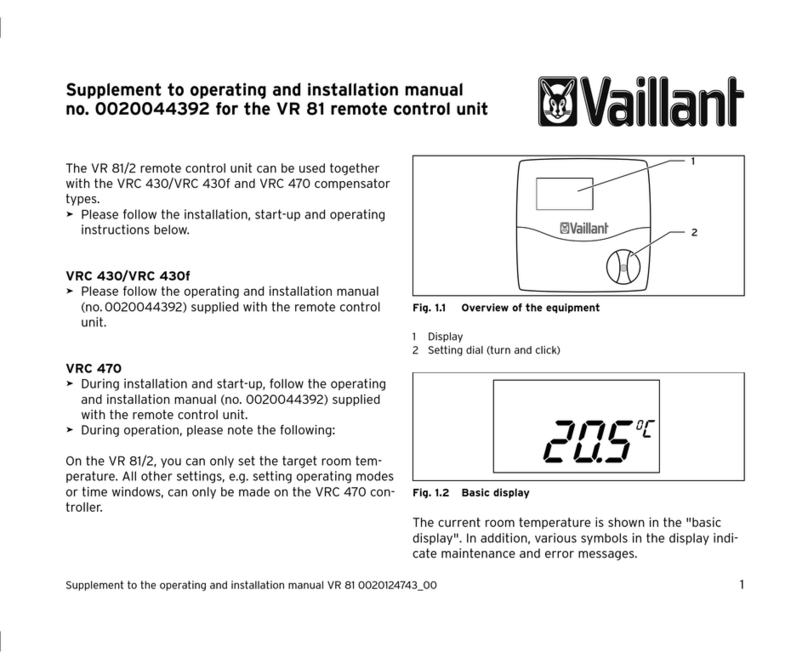 Vaillant VR 81 Supplement