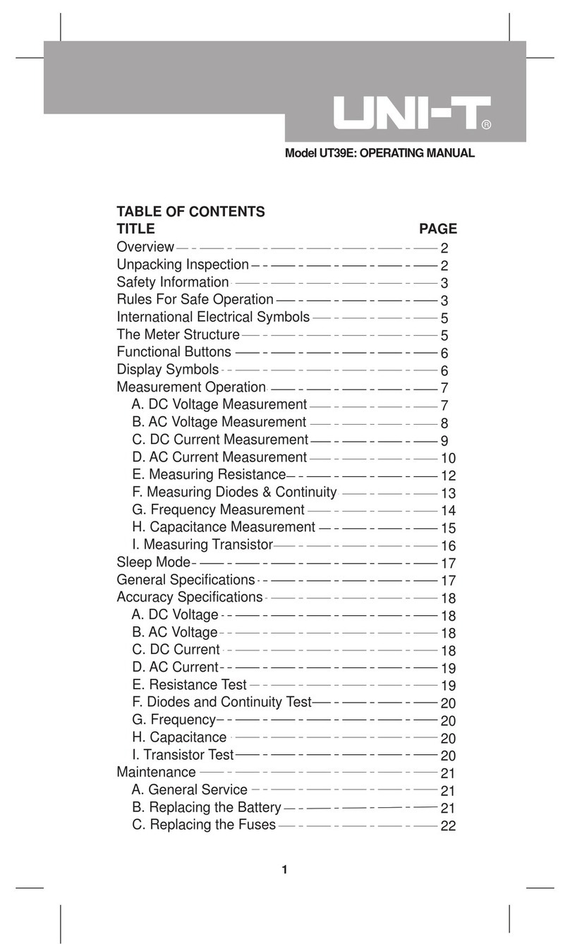 Unit UT39E User manual