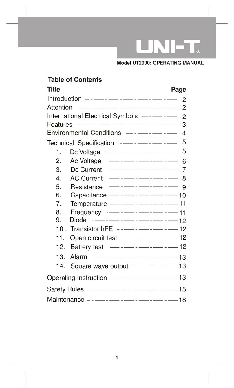 Unit UT2000 series User manual