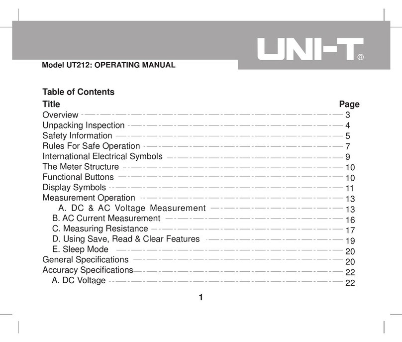 Unit UT212 operating manual