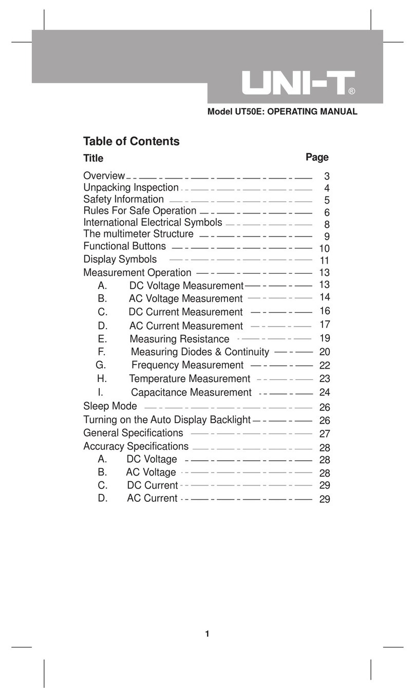 Unit UT50E User manual