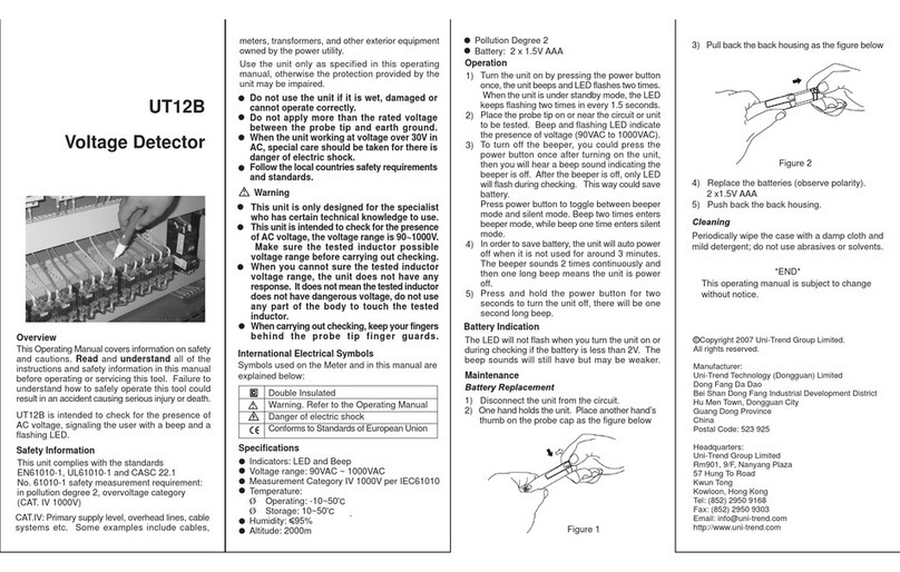 Unit UT12B User manual