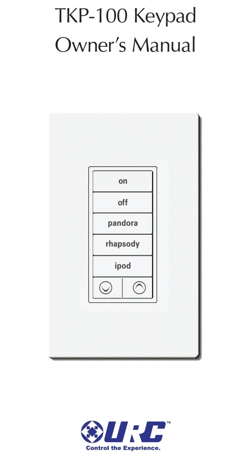 Universal Remote Control Total Control TKP-100 owner's manual