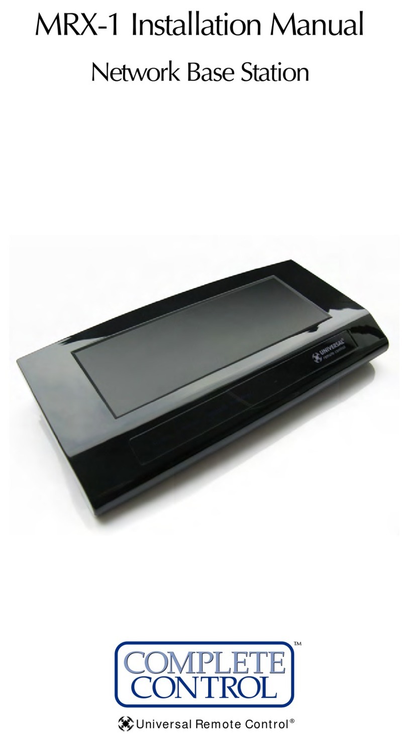 Universal Remote Control COMPLETE CONTROL MRX-1 User manual