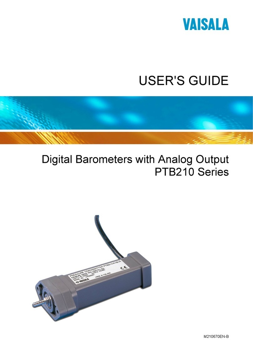Vaisala PTB210 SERIES User manual