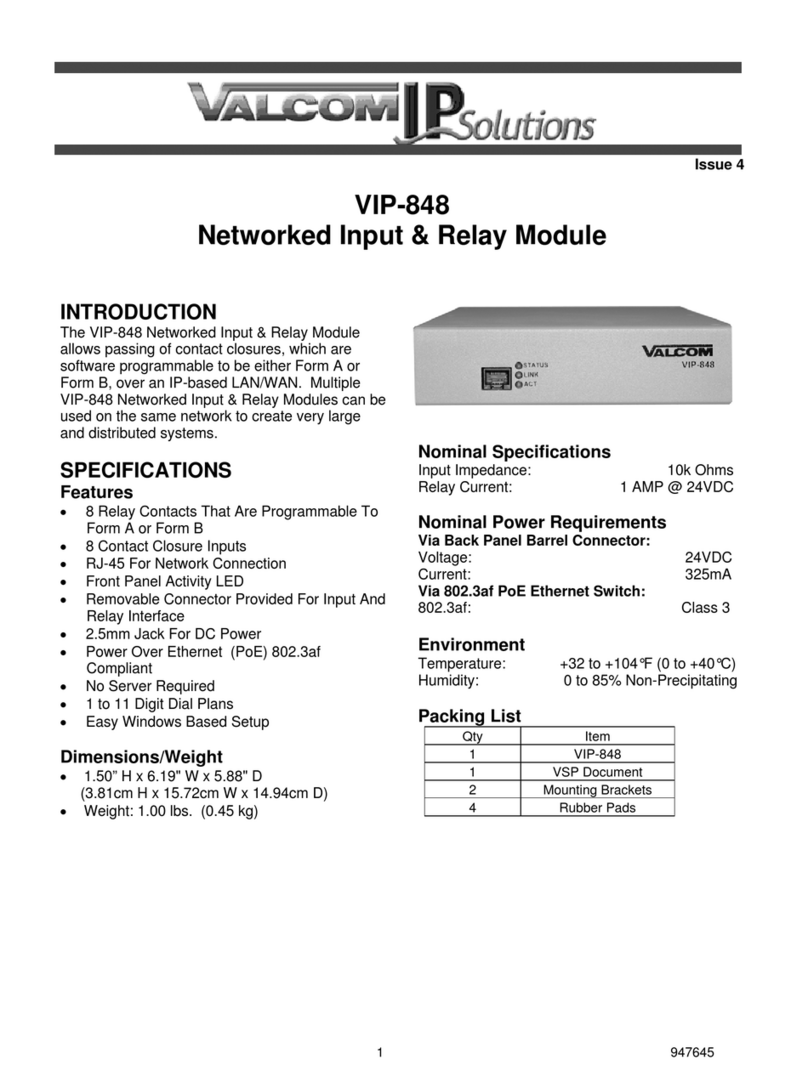 Valcom VIP-848 user guide