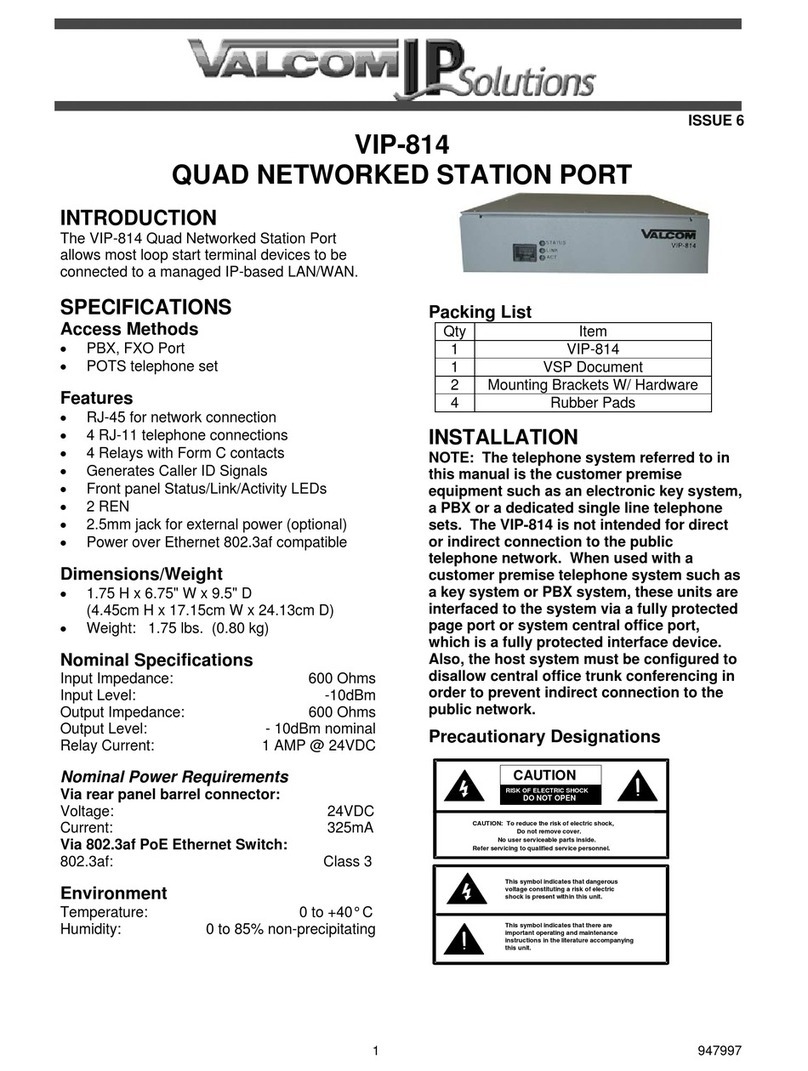 Valcom VIP-814 user guide
