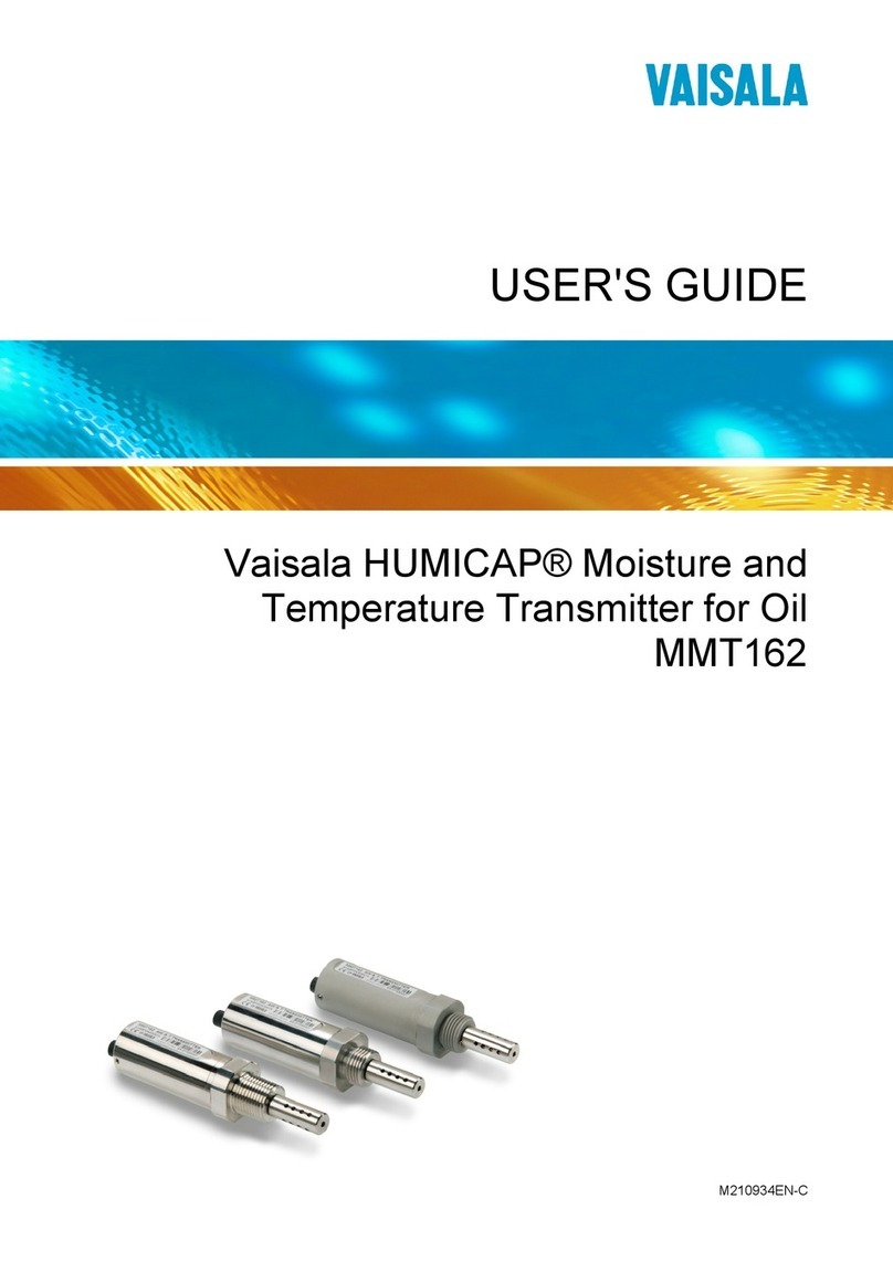 Vaisala HUMICAP MMT162 User manual