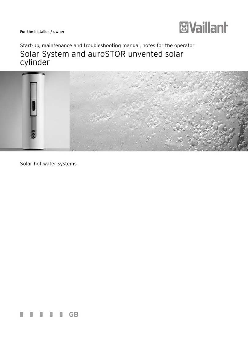 Vaillant Solar System and auroSTOR unvented solar... Programming manual