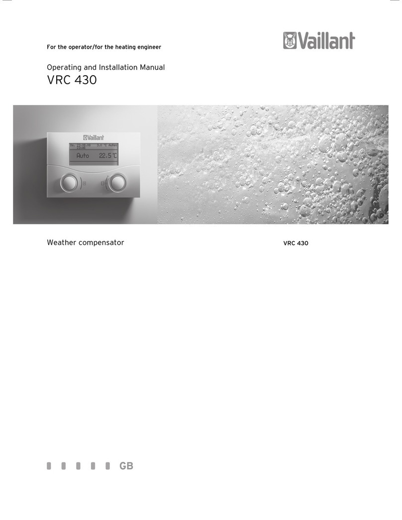 Vaillant VRC 430 Operating and OPERATING AND INSTALLATION Manual