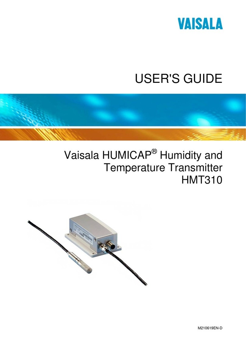Vaisala HUMICAP HMT310 User manual