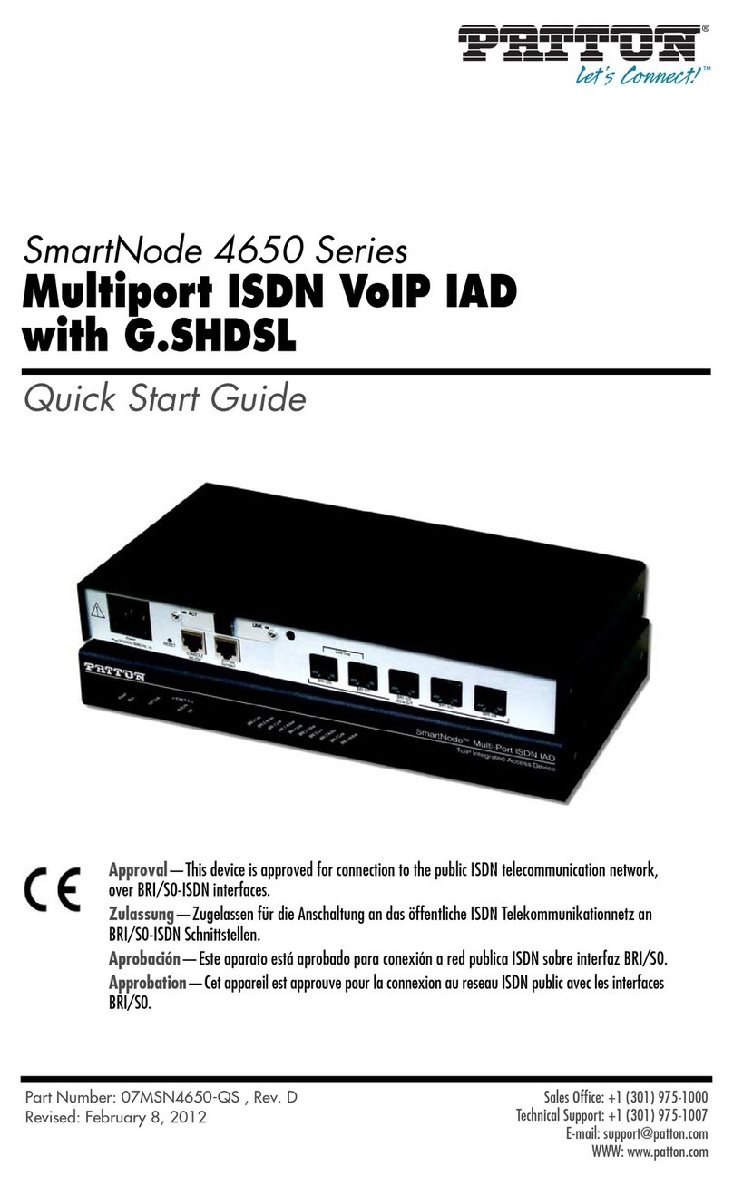Patton electronics SmartNode 4650 Series User manual