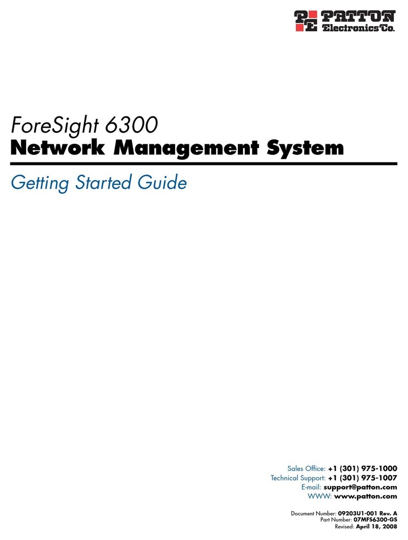 Patton electronics ForeSight 6300 NMS Getting started guide