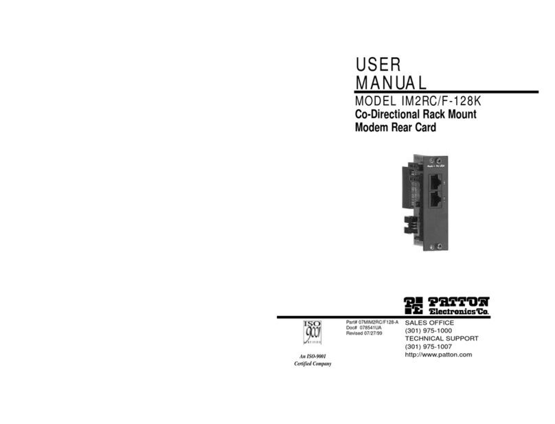 Patton electronics IM2RC/F-128K user manual