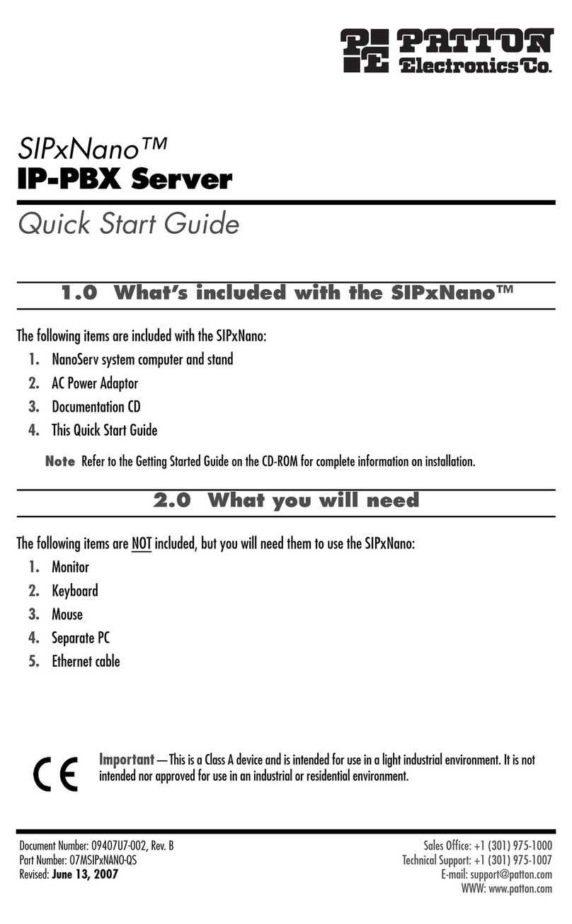Patton electronics SIPxNano User manual