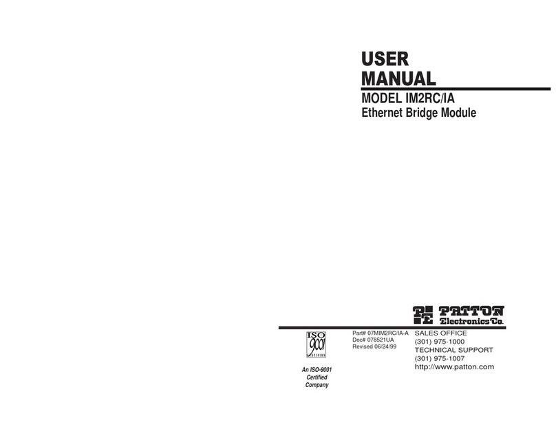 Patton electronics IM2RC/IA User manual