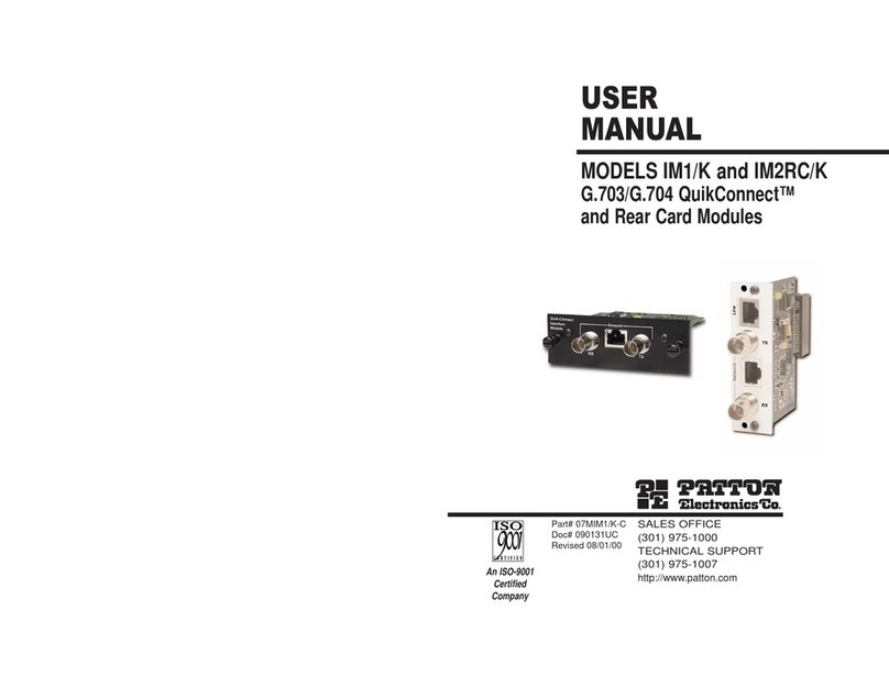 Patton electronics IM1/K User manual