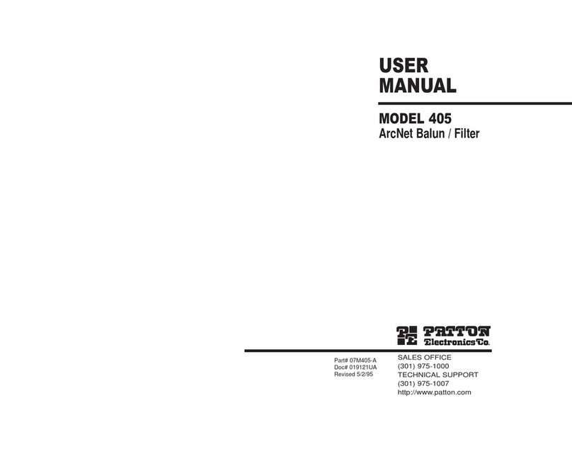 Patton electronics 405 user manual