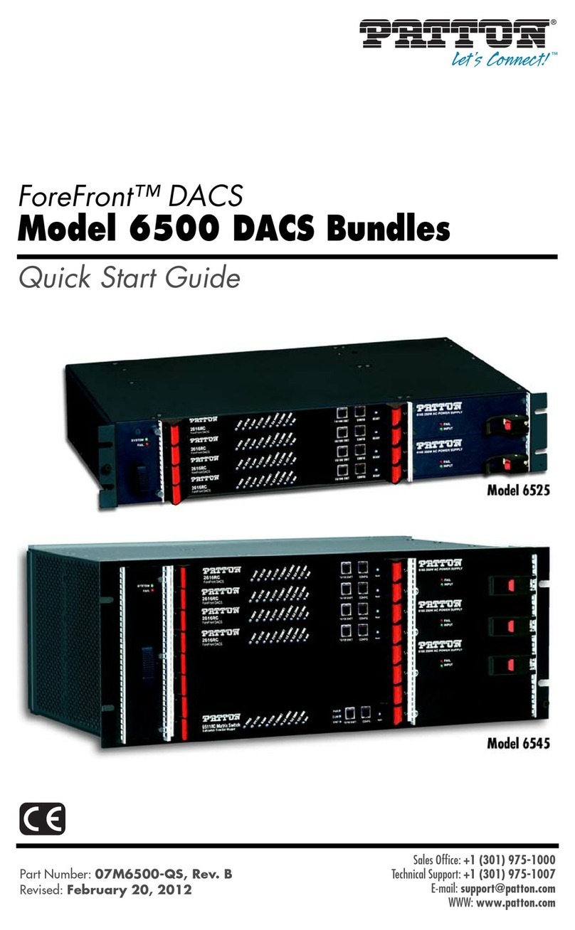 Patton ForeFront 6500 User manual