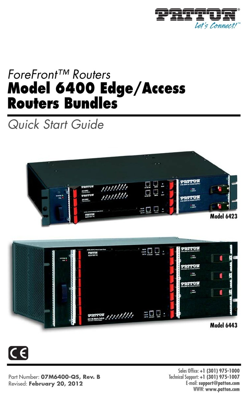 Patton ForeFront 6400 User manual