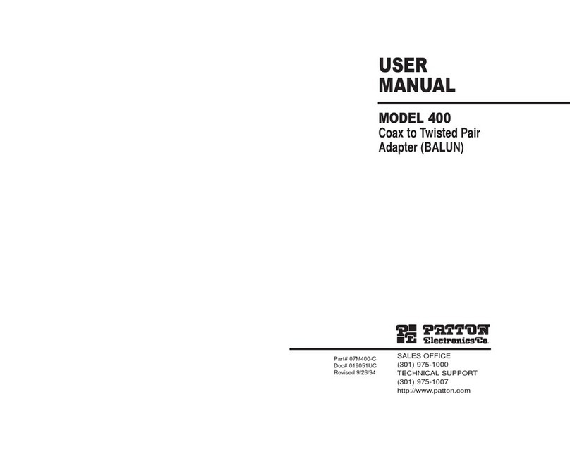 Patton electronics 400 user manual