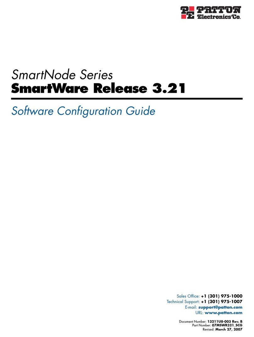 Patton electronics SmartNode Series User manual