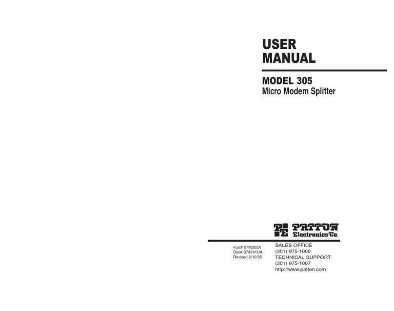 Patton electronics 305 user manual