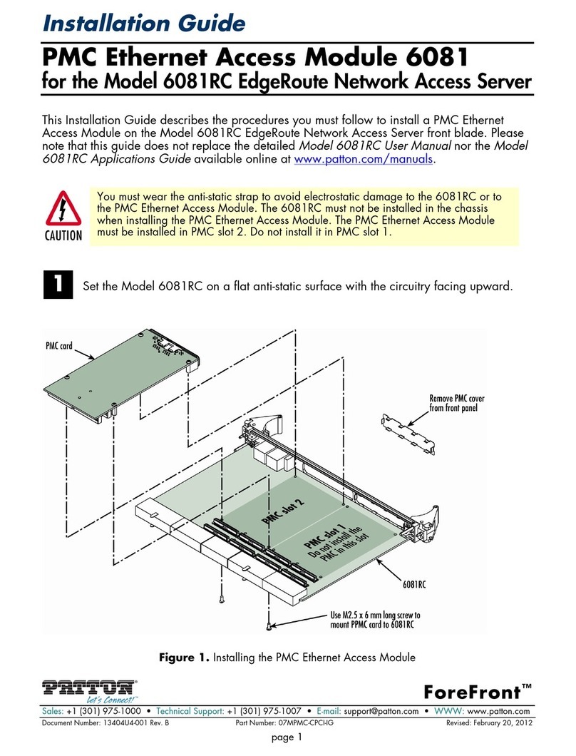 Patton 6081 installation guide