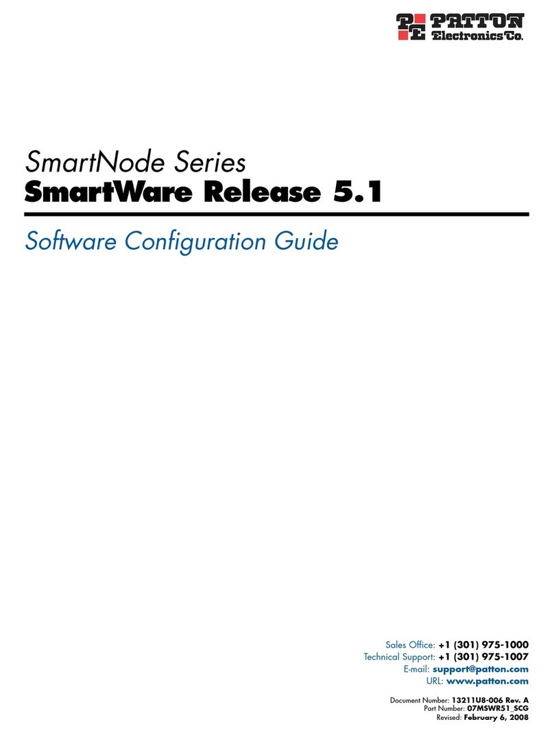 Patton electronics SmartNode Series User manual