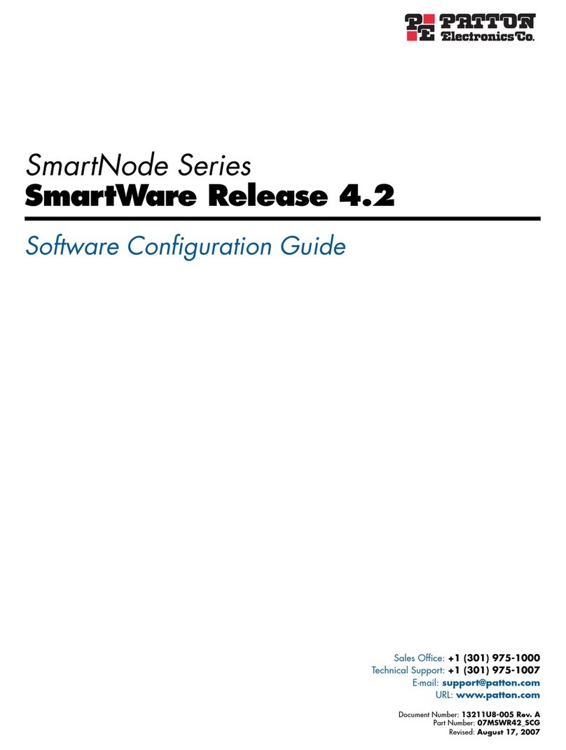 Patton electronics SmartNode Series Software configuration guide