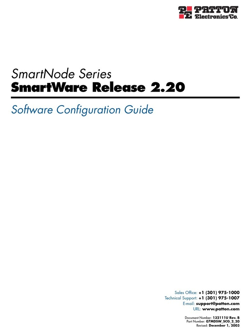 Patton electronics SmartNode Series User manual