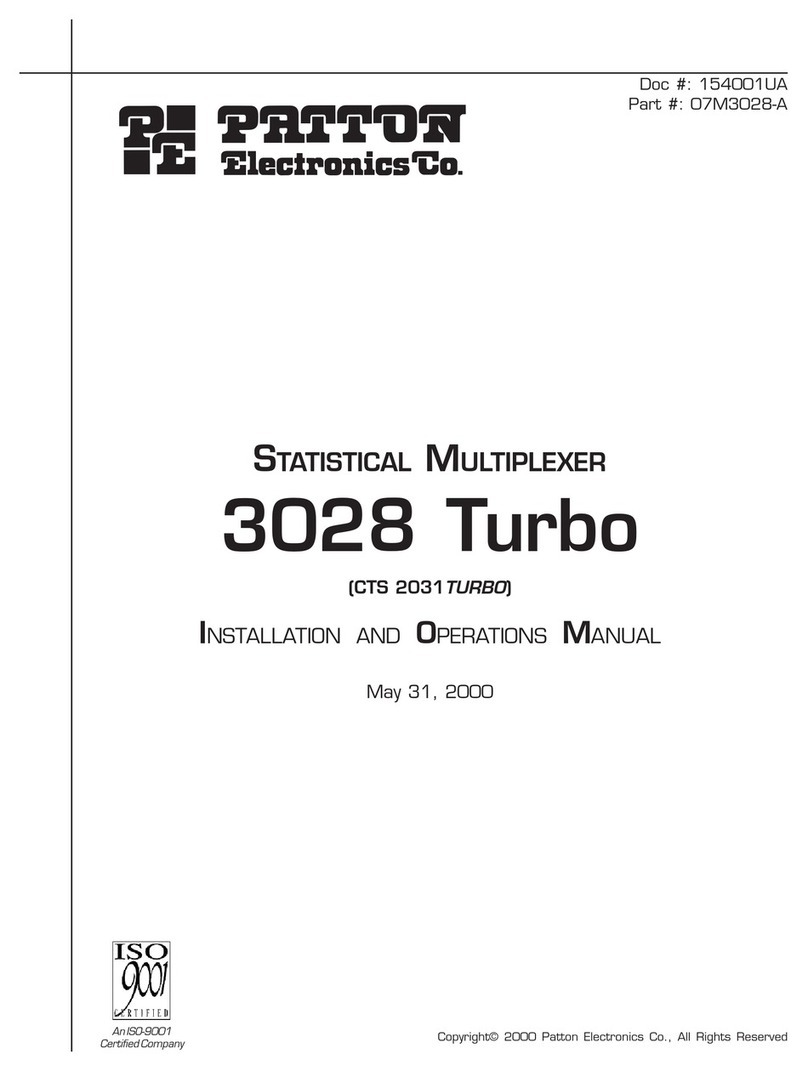 Patton electronics 3028 Turbo Installation and operator's manual