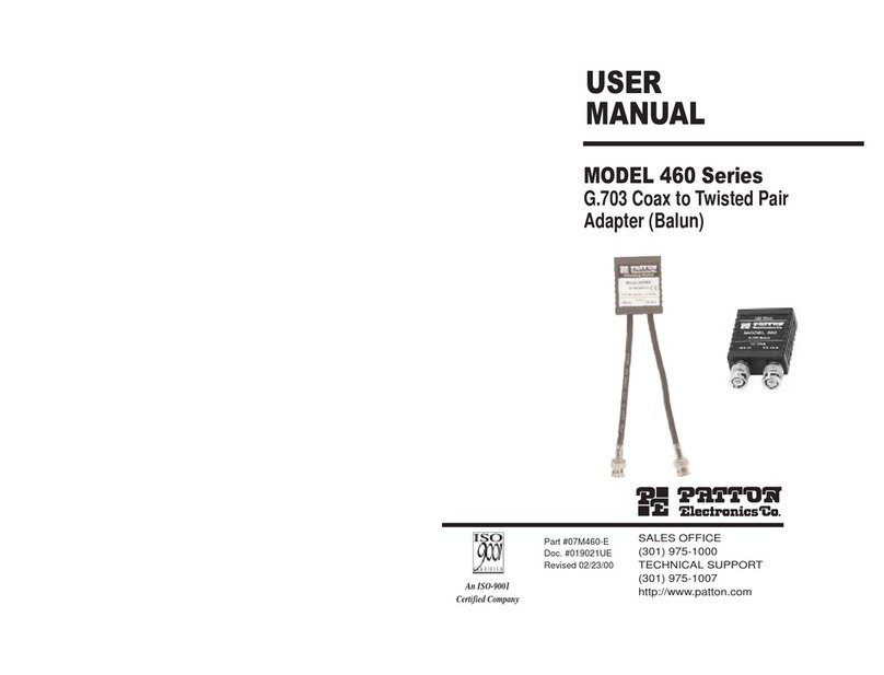 Patton electronics 460 SERIES user manual